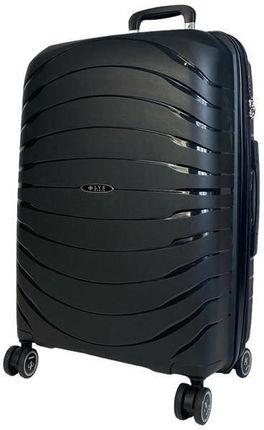 LYS Paris Salvador Średnia twarda czarna walizka na kółkach 66 cm