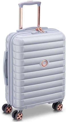 Delsey Shadow 5.0 mała srebrna walizka kabinowa na kółkach 55 cm