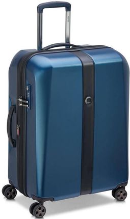 Delsey Promenade Hard średnia niebieska walizka na kółkach 66 cm