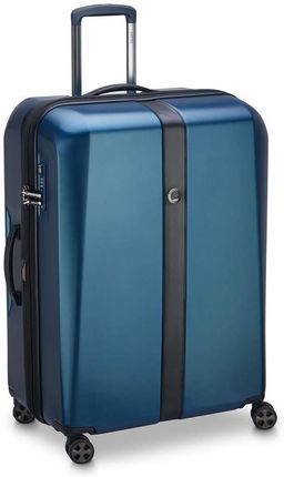 Delsey Promenade Hard duża niebieska walizka na kółkach 76 cm