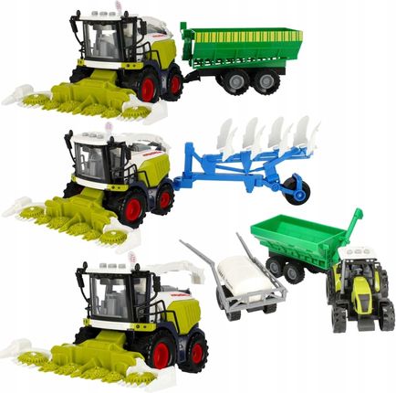 Mega Creative Duży Zestaw Moje Ranczo Kombajny Zbożowe Rolnicze Traktor Z Naczepką