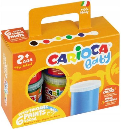 Carioca Farby Do Malowania Palcami Baby 6X80Ml 2+