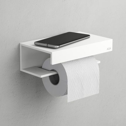 Viverso Aga Design L U Uchwyt Na Papier Toaletowy Z Półką Al2020Wm