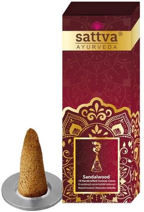 Sattva Incense Sticks Cones Kadzidła Stożkowe Sandalwood 10Szt