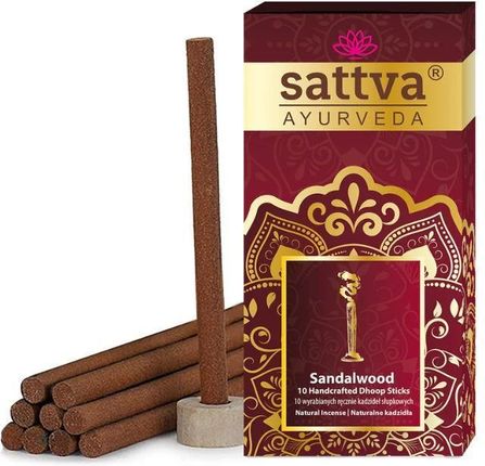 Sattva Incense Sticks Kadzidła Słupkowe Sandalwood 10Szt