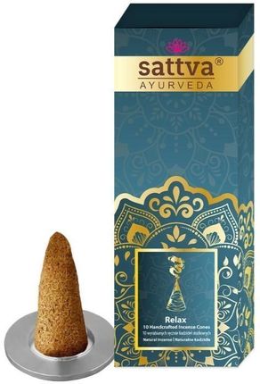 Sattva Incense Sticks Cones Kadzidła Stożkowe Relax 10Szt
