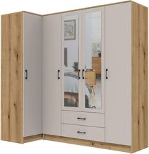 Zdjęcie Fabryka Mebli Rawa Szafa Cento Narożna 160X205 4K2Fo 1K1F Dąb Evoke Kaszmir Z Lustrem - Piotrków Kujawski
