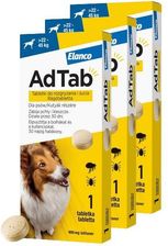 Elanco Adtab Tabletka Na Kleszcze I Pchły 900Mg Dla Psa O Wadze 22Kg-45Kg 1Szt. Pakiet 3Szt.
