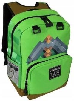Plecak szkolny młodzieżowy Tornister MINECRAFT - Kilof Zielony