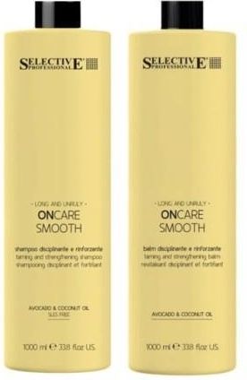 Selective OnCare Smooth zestaw dyscyplinujący wygładzający szampon + odżywka 2x1000ml