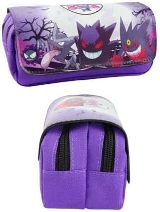 Piórnik POKEMON młodzieżowy Szkolny Przedszkolny dwukomorowy - Fioletowy