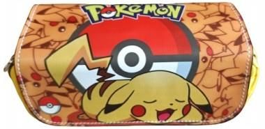 Piórnik POKEMON młodzieżowy Szkolny Przedszkolny dwukomorowy - Żółty 4