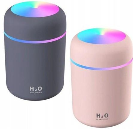 Nawilżacz ultradźwiękowy na USB 300ml -  LED - różowy - zdjęcie 2