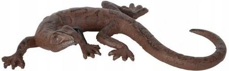 Dekoracyjna jaszczurka FIGURKA OGRODOWA ozdobna z żeliwa na prezent vintage