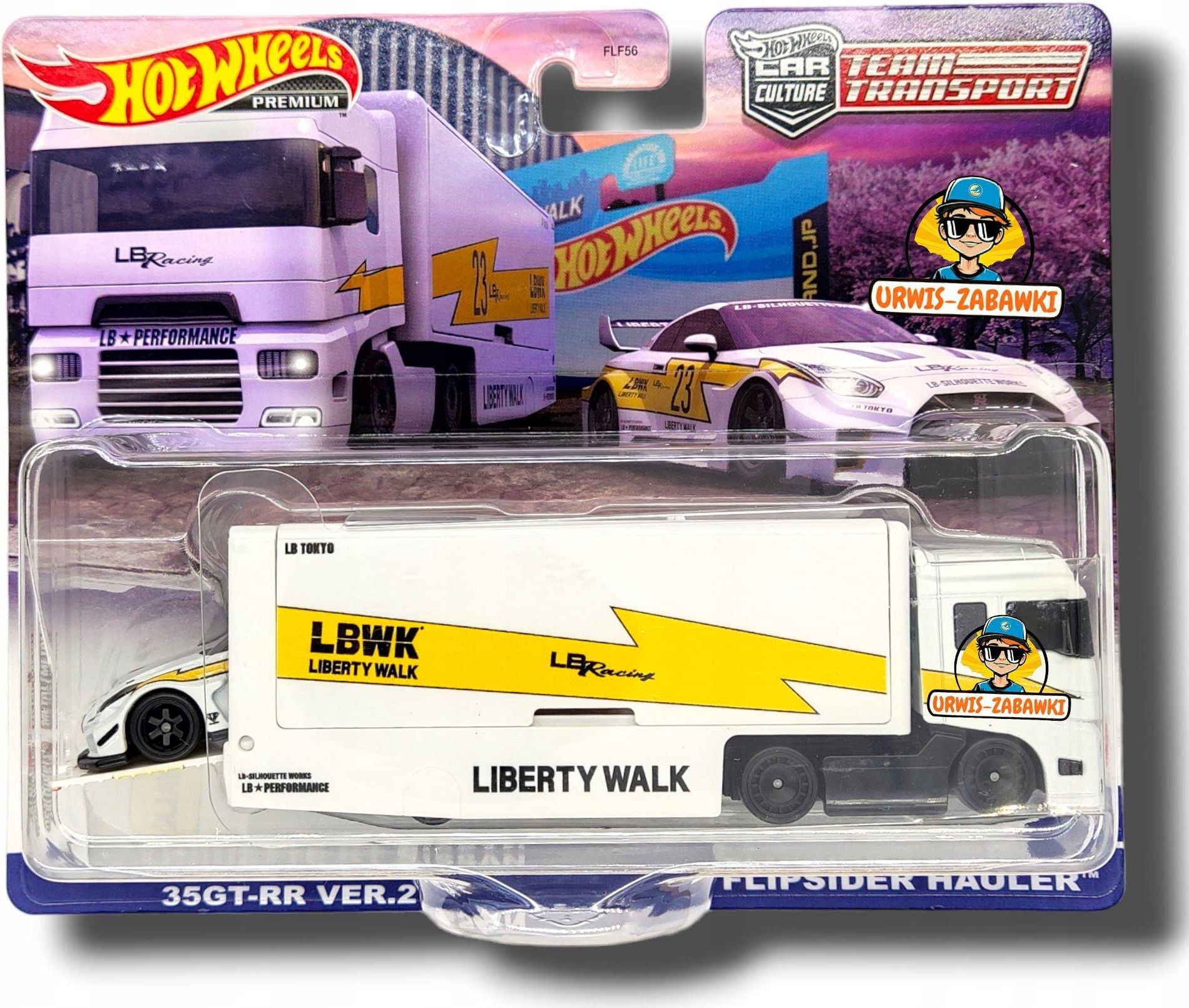 Hot Wheels Premium Lb-Silhouette Nissan Gt Team Transport FLF56