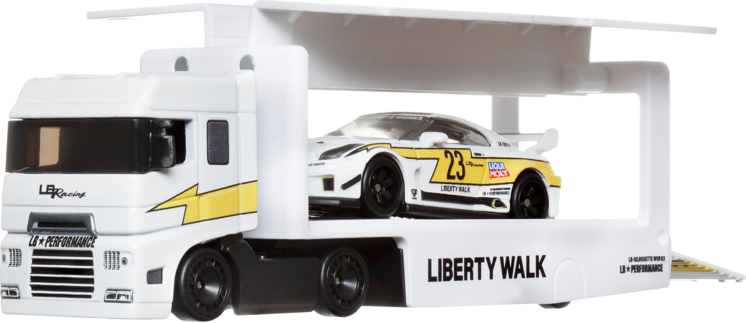 Hot Wheels Premium Lb-Silhouette Nissan Gt Team Transport FLF56