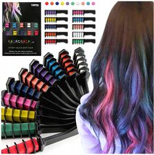 Zdjęcie Kolorowe Kredy Do Farbowania Włosów Dla Dzieci Kreda Zmywalna 10 Kolorów / HairChalk - Kętrzyn