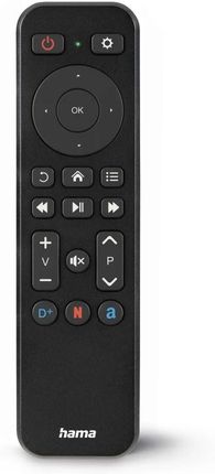 Hama Pilot uniewersalny Smart TV 2w1 obsługa Netflix, Prime Video, Disney+ czarny (221050)