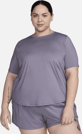 Damska koszulka z krótkim rękawem Dri-FIT Nike One Classic (duże rozmiary) - Fiolet