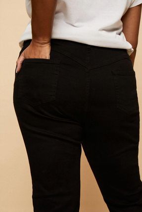 Średnim Stanem Jeans Csh NH3__54 Wallis Czarne Proste Spodnie Ze