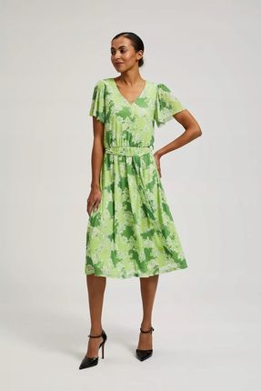 Sukienka w kwiaty zielona S od Moodo
