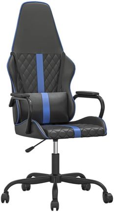 vidaXL Fotel gamingowy, czarno-niebieski, sztuczna skóra 3143787