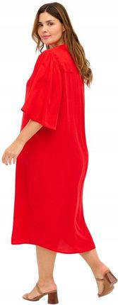 Wizytowa Czerwona Sukienka Koszulowa Zizzi Plus Size 986A 48
