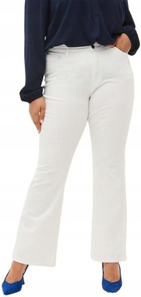 Zizzi Klasyczne Białe Jeansy Spodnie Bootcut N 78 664C 44