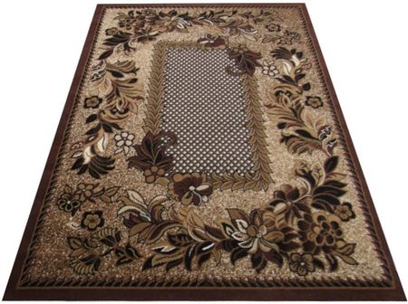 Klasyczny dywan brązowy ogród kwiatowy unikatowy rozmiar 200x400
