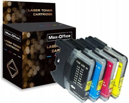 Max-Office 4X Tusz Do Brother Lc980 Lc985 Dcp-145C 165C 375Cw (Molc980Cmyk)