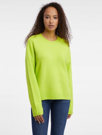 Neonowy zielony sweter damski Orsay
