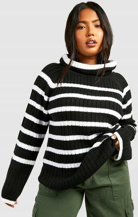 Boohoo aoh paski oversize sweter kontrast golf XXL