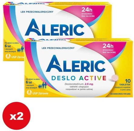 Aleric Deslo Active 2,5mg, 2 x 10 tabletek