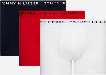 Tommy Hilfiger Zestaw majtek szorty UM0UM02203-0WS 3 szt Biały/Czerwony/Czarny