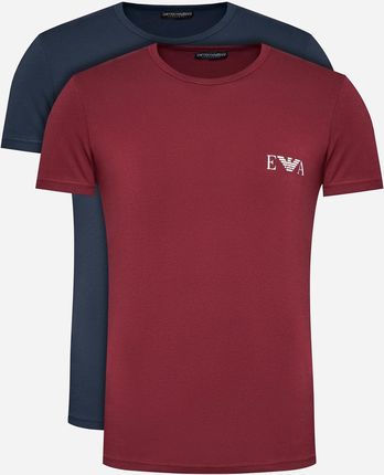 Emporio Armani Zestaw koszulek męskich bawełnianych 3F715111670-57336 2 szt Niebieski/Bordowy