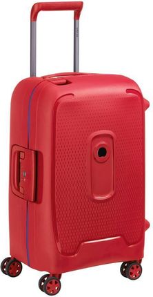 Delsey Moncey Mała twarda czerwona walizka kabinowa na kółkach 55 cm