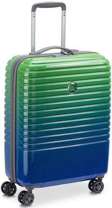 Delsey Caumartin Plus mała zielono - niebieska walizka kabinowa na kółkach 55 cm
