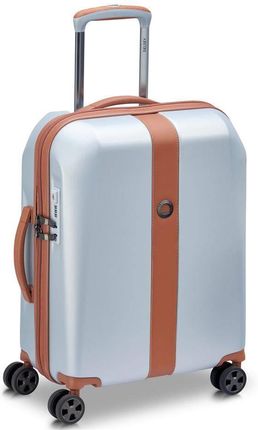 Delsey Promenade Hard mała srebrna walizka kabinowa na kółkach 55 cm