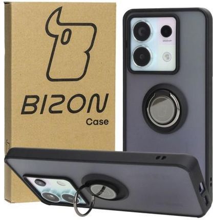 Etui Bizon Case Hybrid Ring do Xiaomi Poco X6 / Redmi Note 13 Pro 5G, czarne