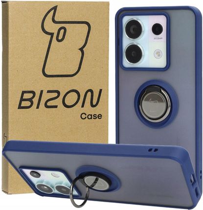 Etui Bizon Case Hybrid Ring do Xiaomi Poco X6 / Redmi Note 13 Pro 5G, granatowe