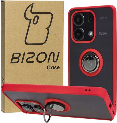 Bizon Etui Case Hybrid Ring Do Xiaomi Redmi Note 13 4G, Czerwone