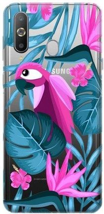 Casegadget Case Overprint Parrot And Flowers Samsung Galaxy A60