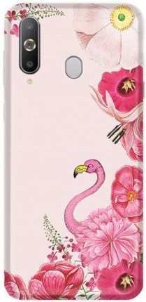 Casegadget Case Overprint Pink Flamingo Samsung Galaxy A60