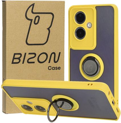 Etui Bizon Case Hybrid Ring do Oppo A79 5G, żółte