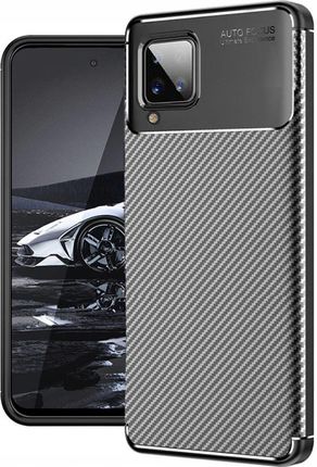 Etui Do Samsung A12 M12 Carbon Pancerne Silikon Karbon Slim Case Szkło