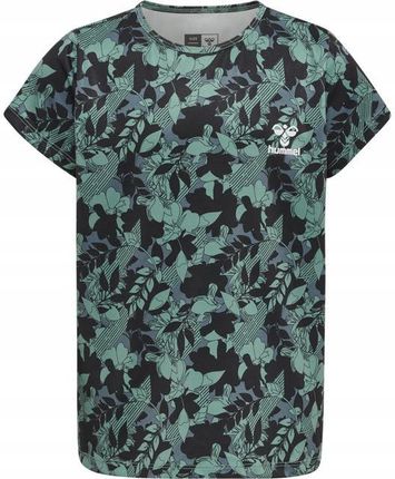 Hummel T-shirt Wzór Kwiaty Logo Okrągły Dekolt 9P3 HMP__140