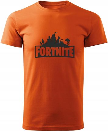 Koszulka T-shirt dziecięca D298 Fortnite Gra Komputer pomarańczowa rozm 146
