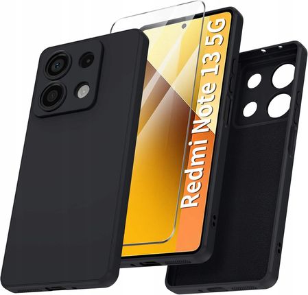 Etui do Xiaomi Redmi Note 13 5G Silicone Matowe Case Szkło Szybka 9H