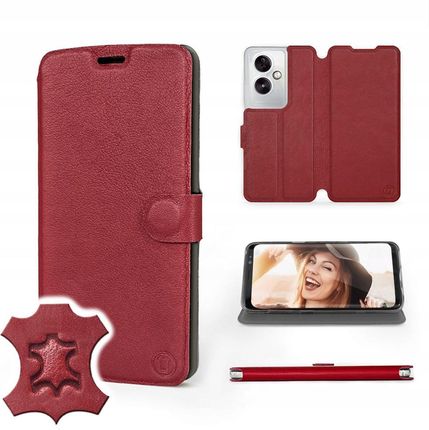 Etui Mobiwear do Oppo A79 5G Dark Red Leather
