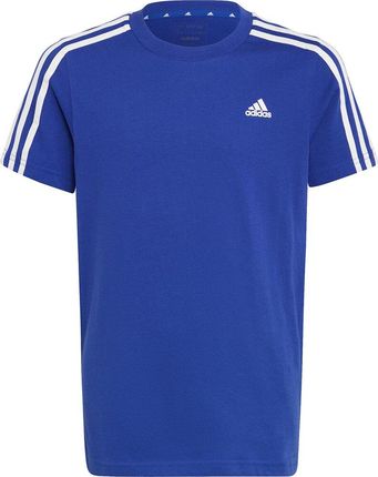 Koszulka dla dzieci adidas Essentials 3-Stripes Cotton Tee niebieska IC0604